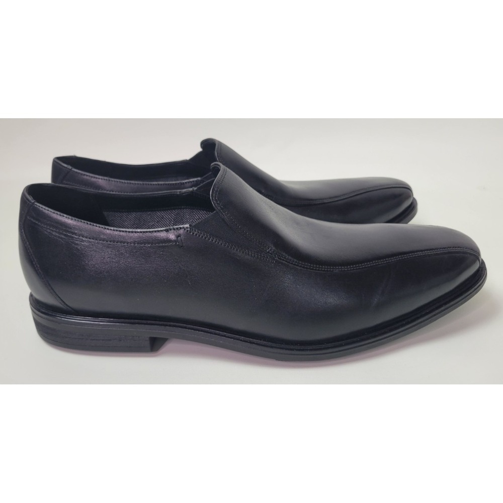 NWOB Bostonian Mens Hampshire Run Black Leather Loafers Dress‎ Shoes US 13 M